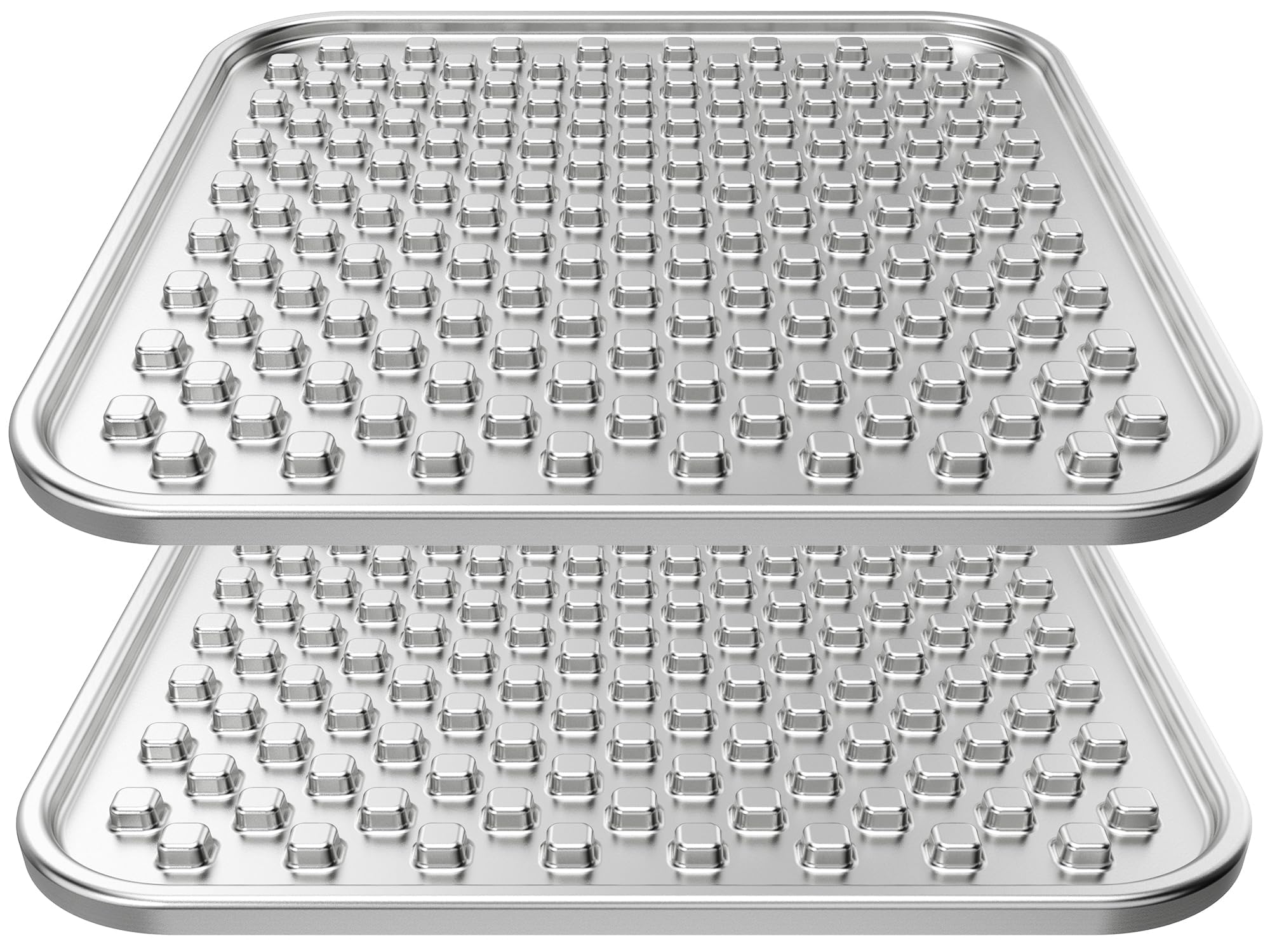 Feedoo double-layer stainless steel lick mat for dogs and cats during enrichment meals.