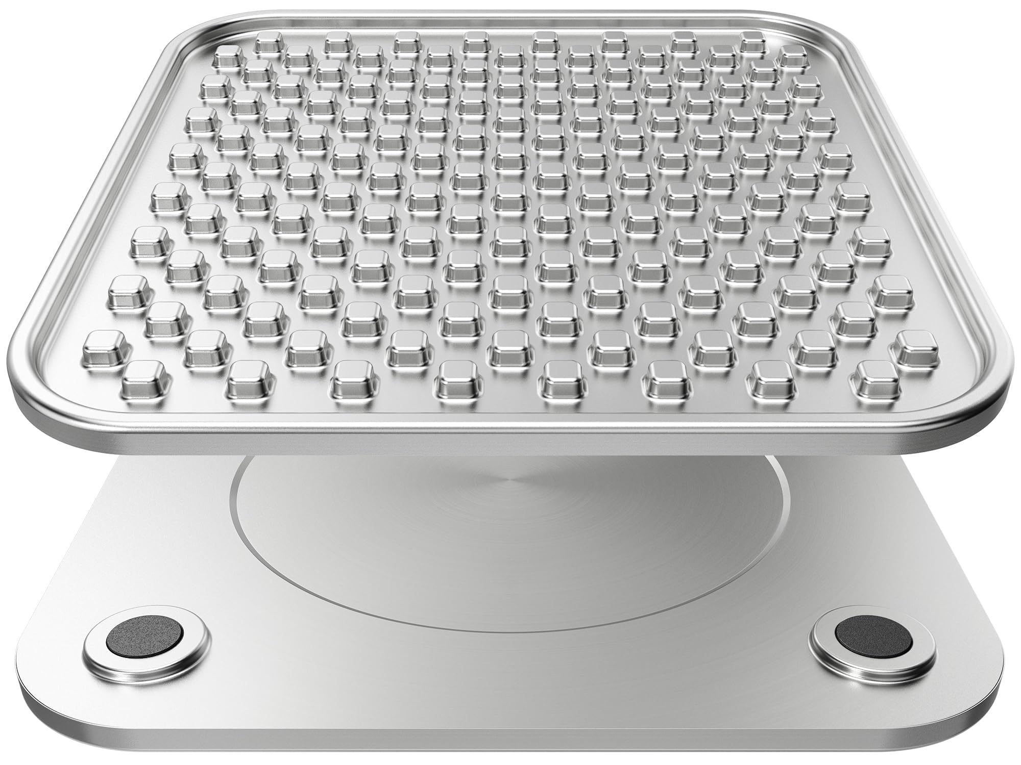 Feedoo stainless steel lick mat with double wall for durable chewing-resistant meals.