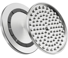 Feedoo lick mat close-up showing durable stainless steel build for tough chewers.