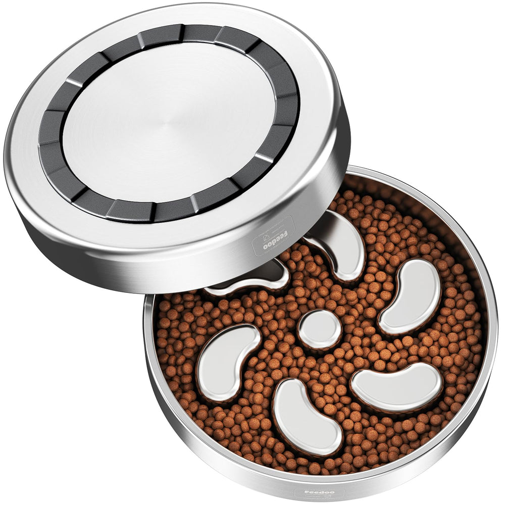Feedoo large-breed slow feeder improves meal-time stability on the floor