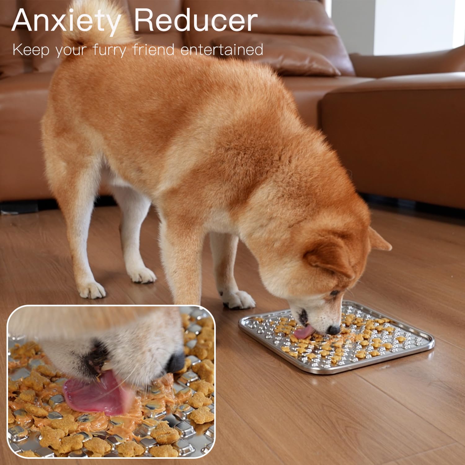 Feedoo medium and large dogs fit perfectly for peanut butter rewards.