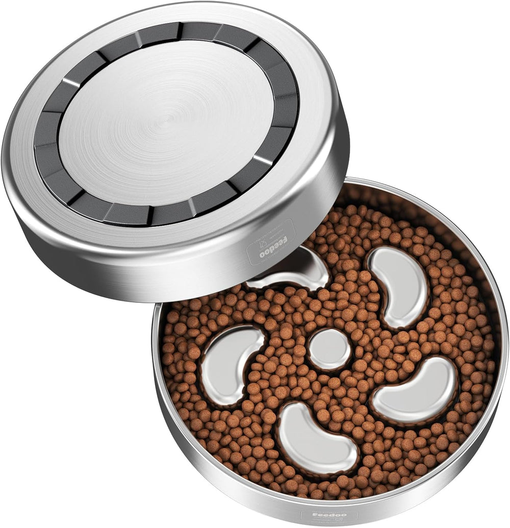 Feedoo pack of 2 bowls offers versatile slow-feeding options.