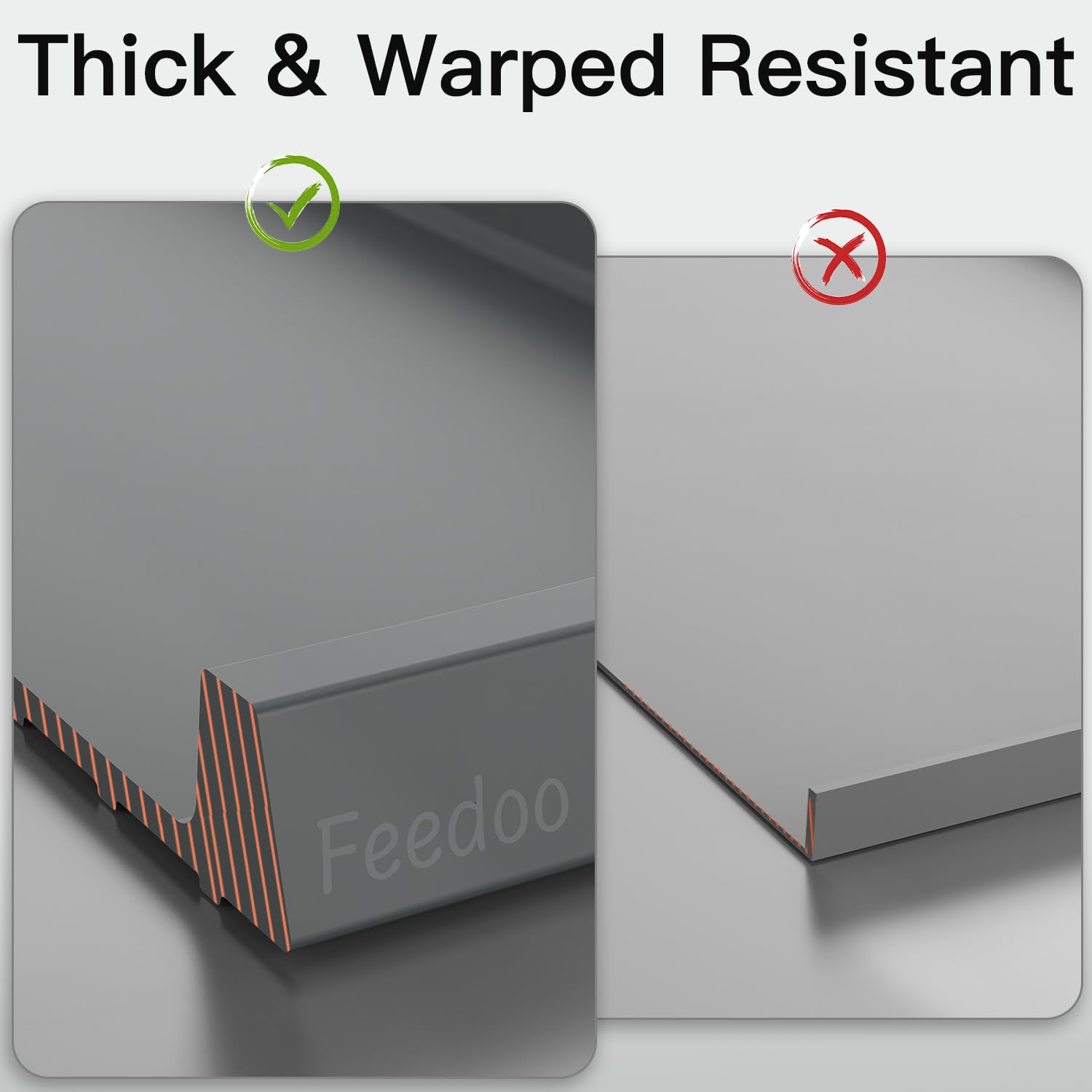 Feedoo XL 28.5x16.5 inch mat fits large bowls securely.