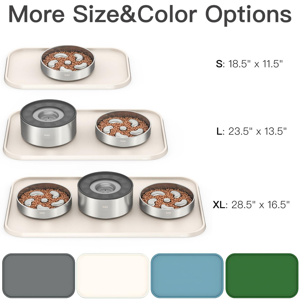 Feedoo silicone mat with anti-slip base keeps bowls steady throughout feeding