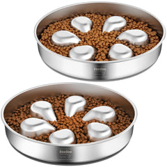 Feedoo slow-feeder bowl maze design slows eating for calmer meals.