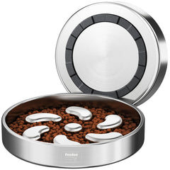 Feedoo slow feeder dog bowl with flower hump design to pace meals.