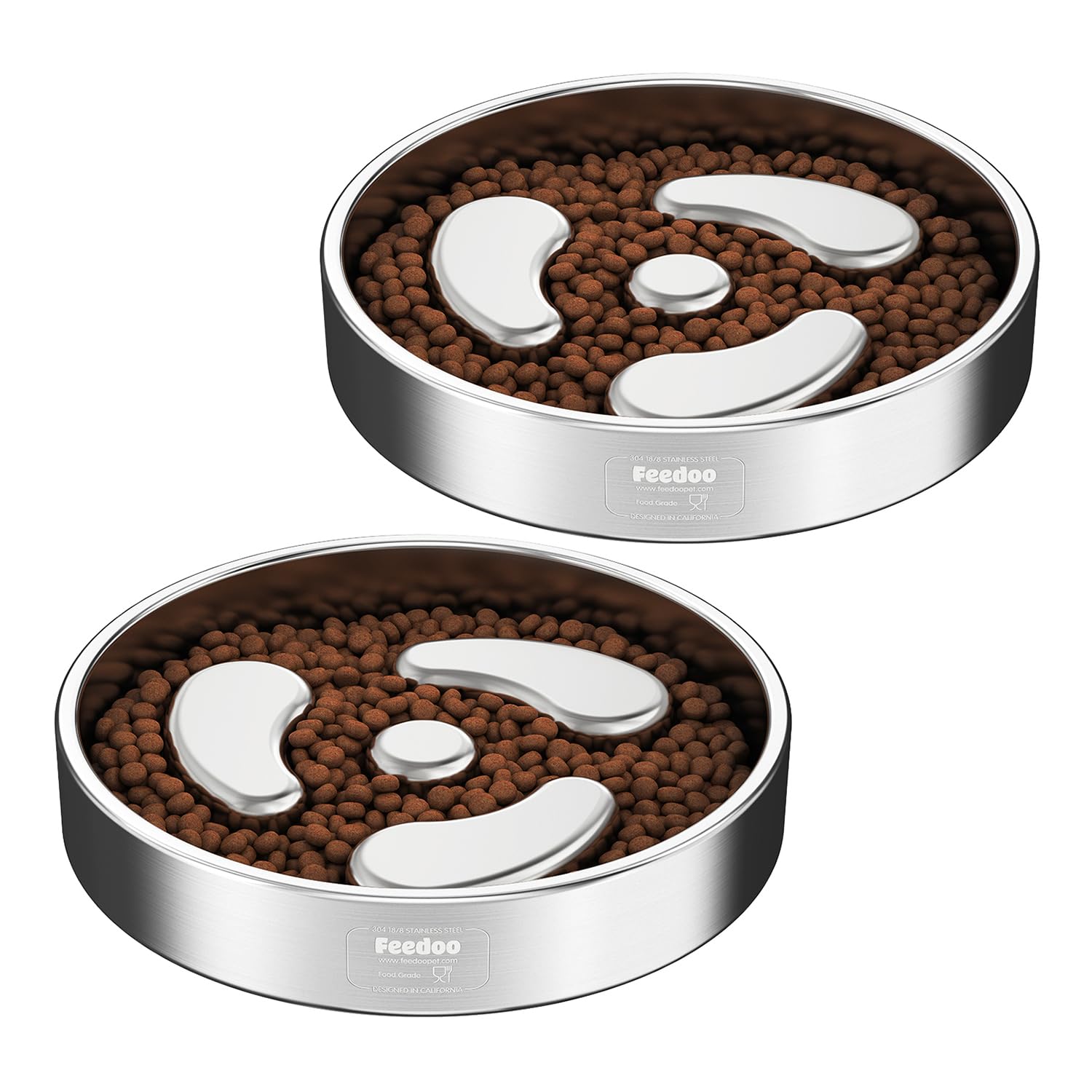 Feedoo Slow Feeder Bowl raised maze slows fast eaters.
