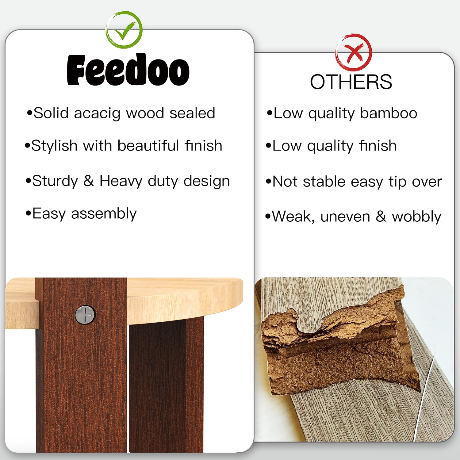 Feedoo elevated stand doubles as a flower pot holder for versatility.