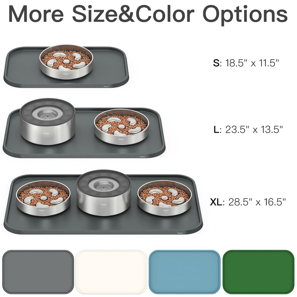 Feedoo warped edge design prevents warping for mess-free feeding.