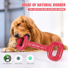 Feeko natural rubber dog toy, ideal for aggressive chewers during play.