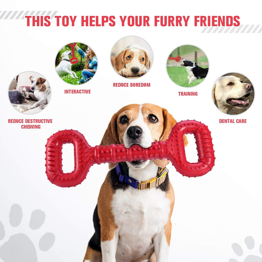 Feeko large-breed toy with convex design fits chewing habits and reduces boredom.