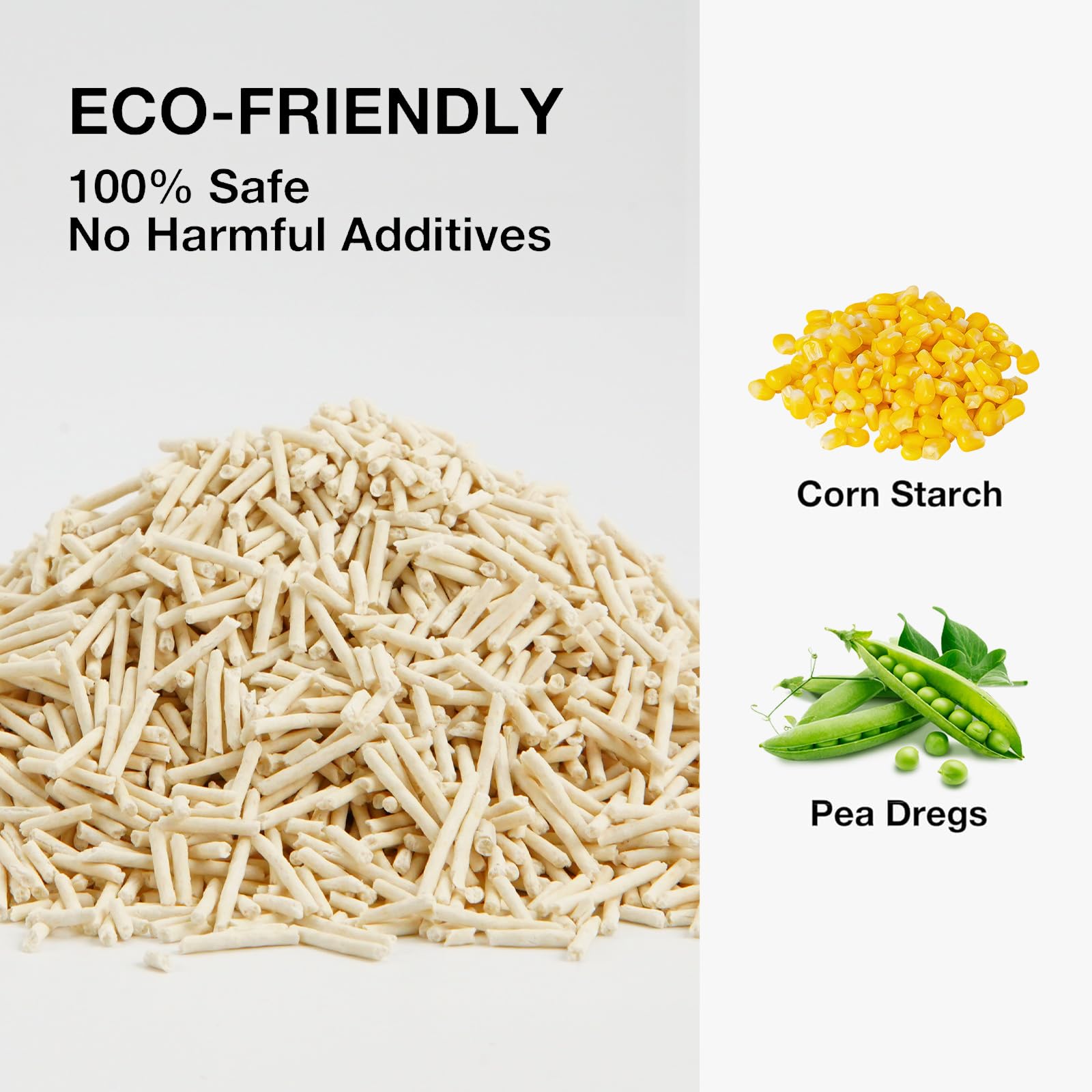 FEELING BEST tofu cat litter dust-free formula reduces airborne dust for easier breathing.