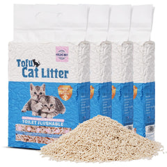FEELING BEST tofu cat litter packaging front shows 22.4 lb total for bulk convenience.