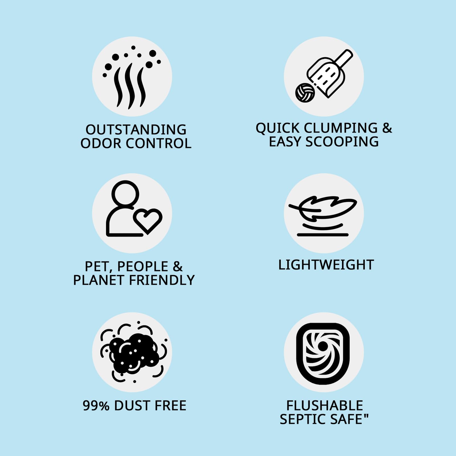 FEELING BEST Tofu Cat Litter is pea-husk based and eco-friendly.