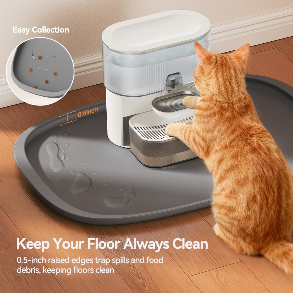 FEELNEEDY BPA-free mat keeps pet meals safe and clean.