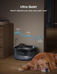 FEELNEEDY 4-layer filtration system helps maintain fresh-tasting water for pets.
