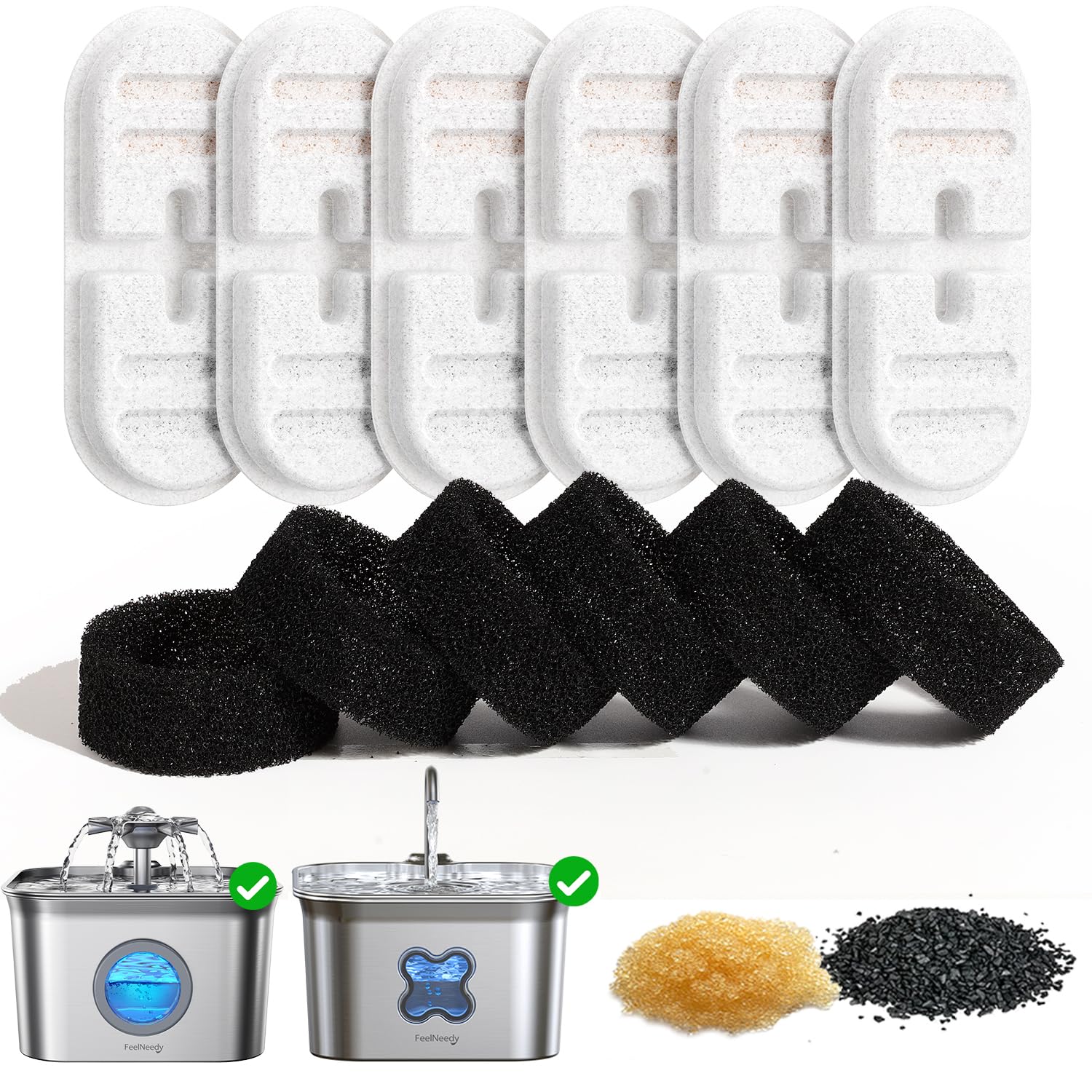 FEELNEEDY replacement filters for FN W22 in a six-pack set for clean water