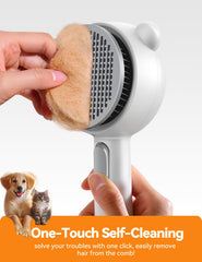 FEELNEEDY Cat Steam Brush water tank demonstrates steady moisture for gentle detangling