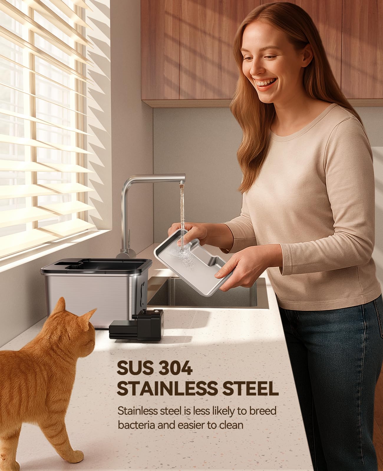 FEELNEEDY easy filter replacement keeps water fresh with minimal effort