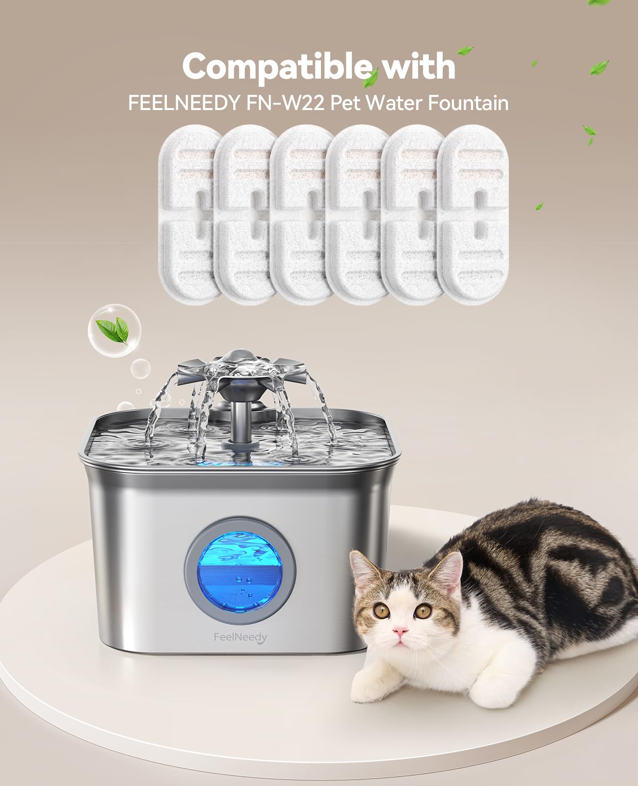 FEELNEEDY filter cotton pieces six-pack for quick replacements