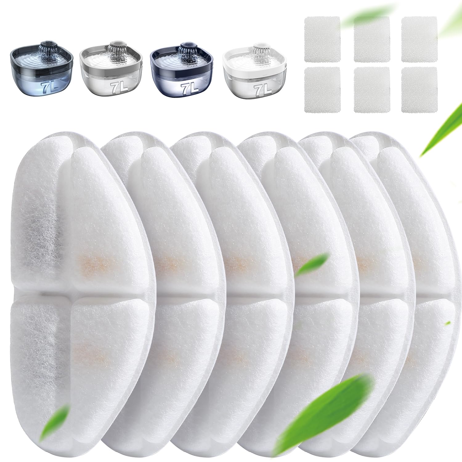 FEELNEEDY FN-W05 filter 6-pack for quick replacement maintains water freshness