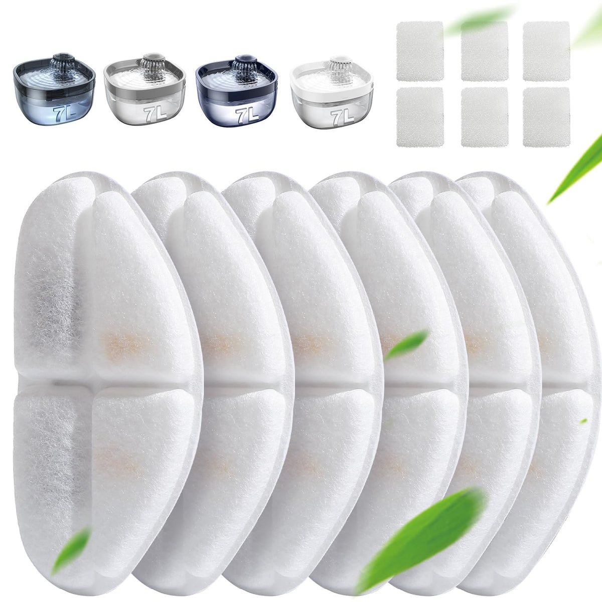 FEELNEEDY FN-W05 filter 6-pack for quick replacement maintains water freshness