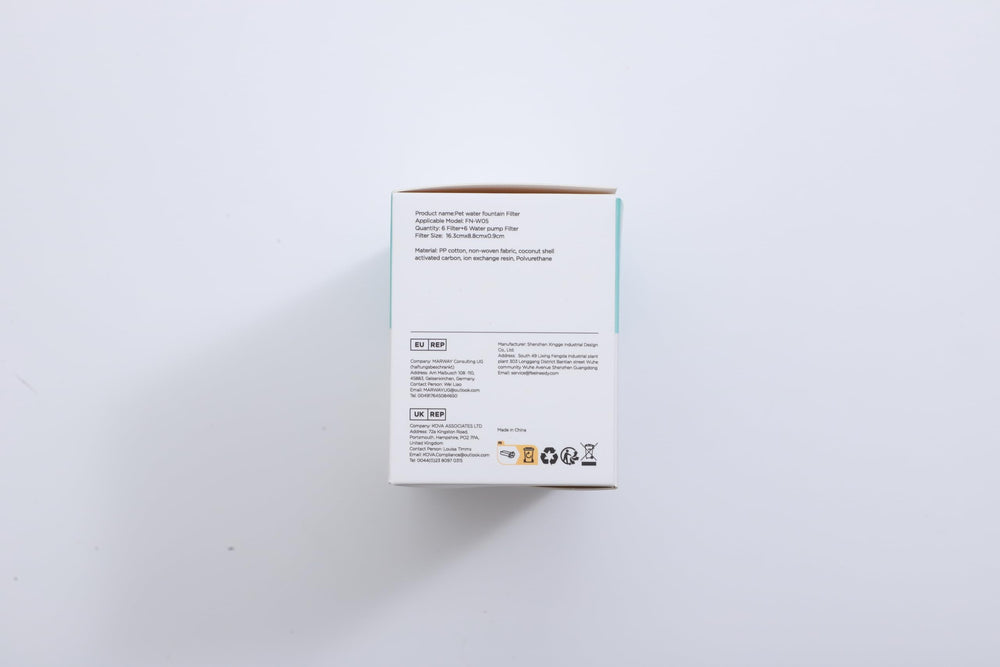 FEELNEEDY FN-W05 packaging includes six filters and six sponges