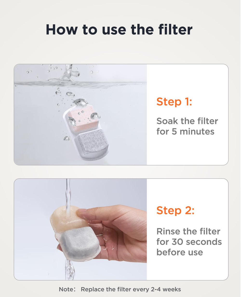 FEELNEEDY FN-W14 filter soak and rinse prep before use.