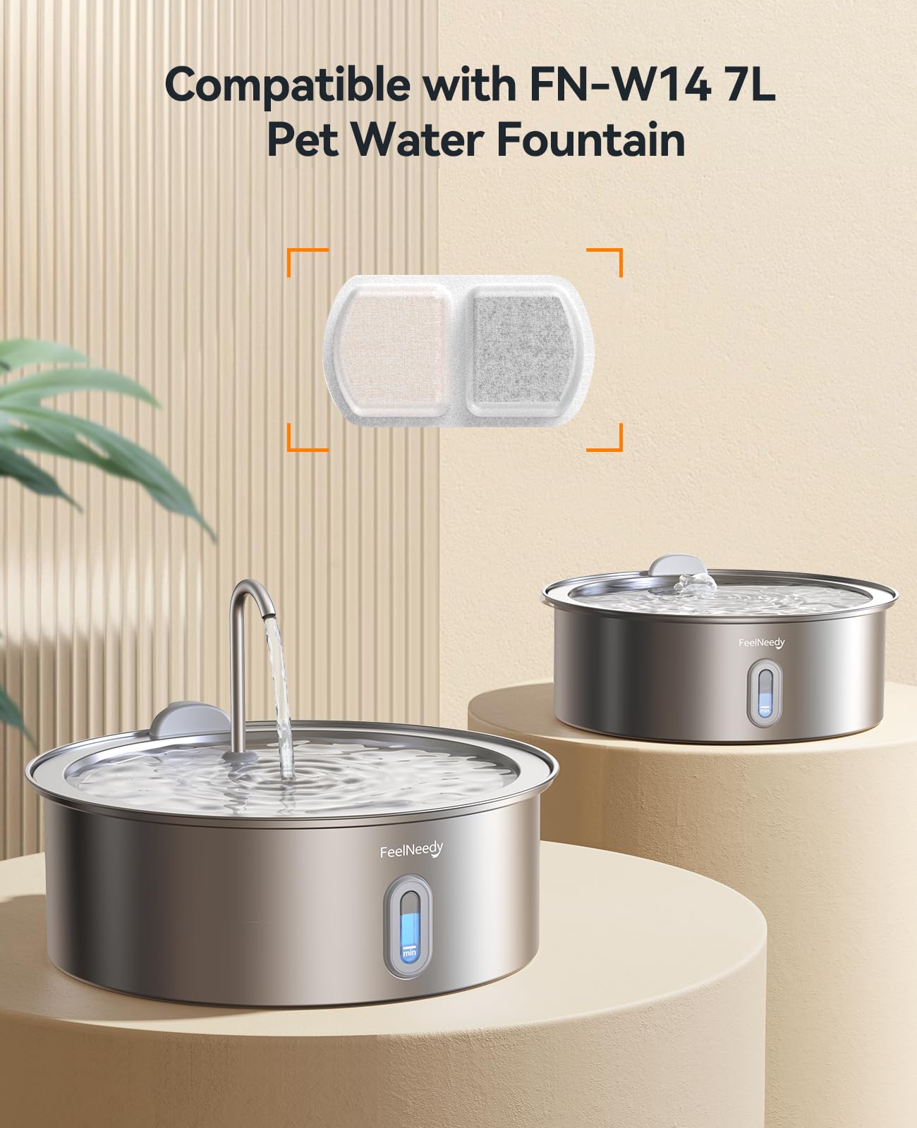 FEELNEEDY FN-W14 pump filter sponge set to maintain smooth water flow for pets.