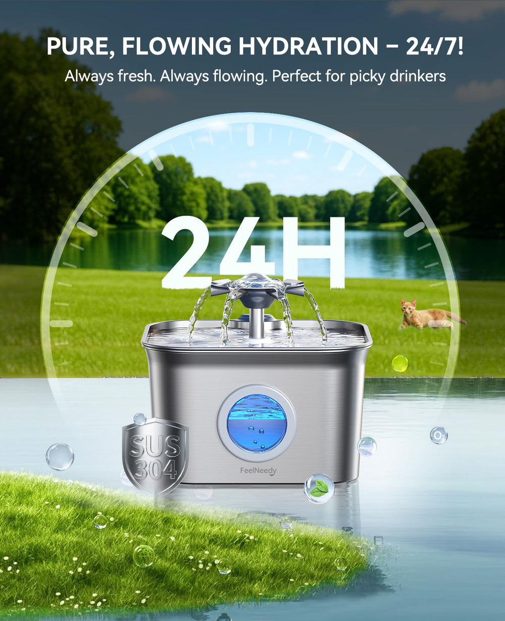 FEELNEEDY LED water level window for quick monitoring.