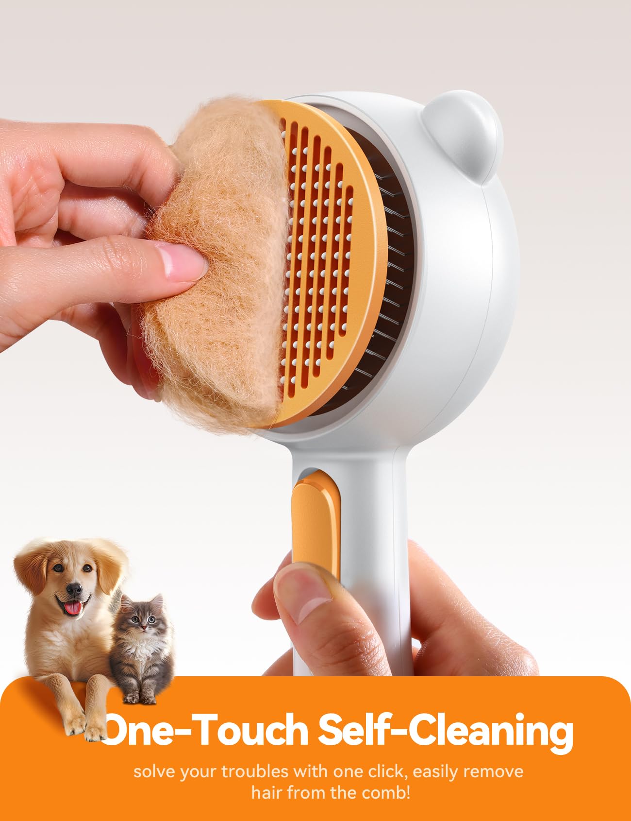 FEELNEEDY Pet Steam Brush HTPE materials provide a gentle touch for indoor cats.