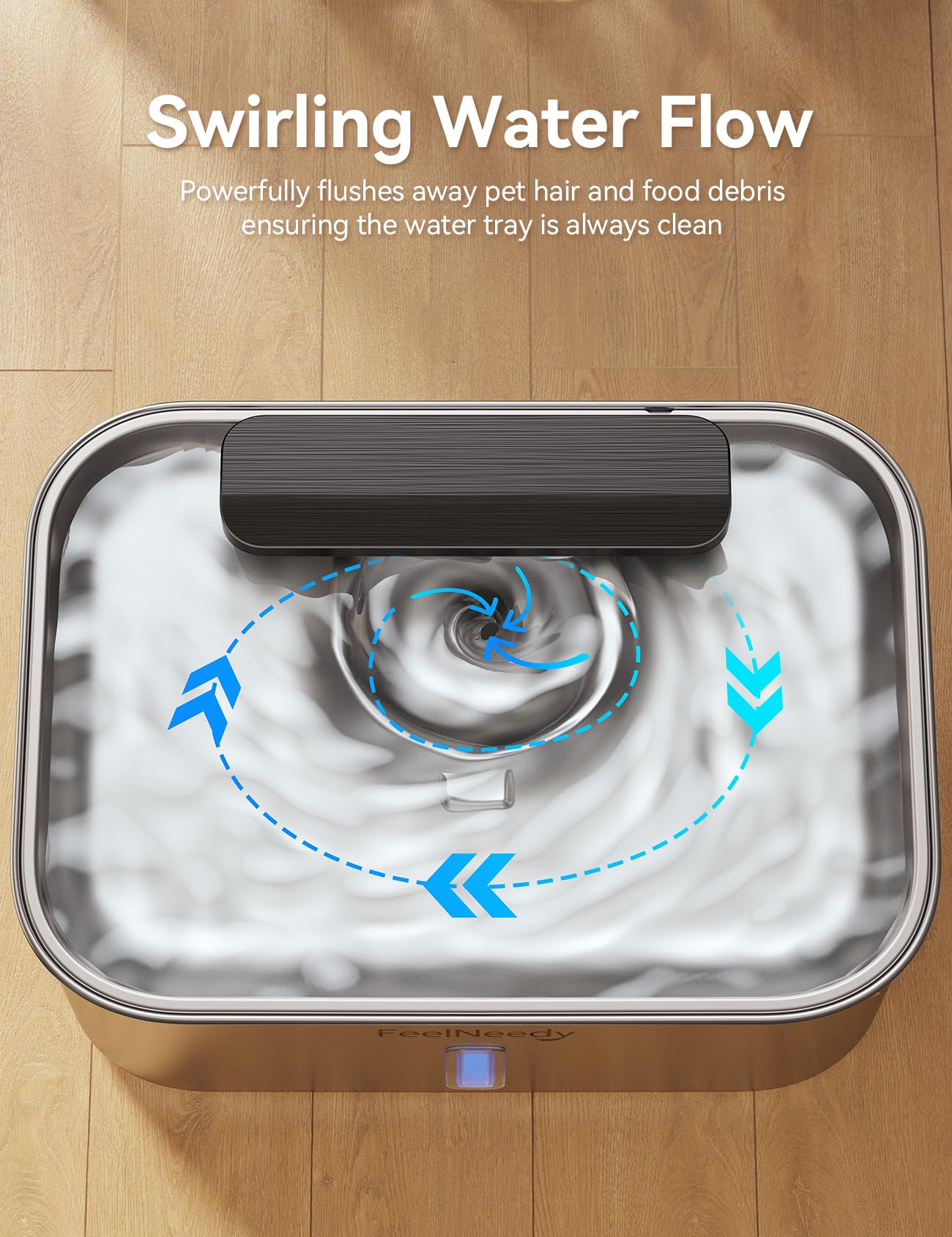 FEELNEEDY blue-light pump indicator helps spot low water quickly.