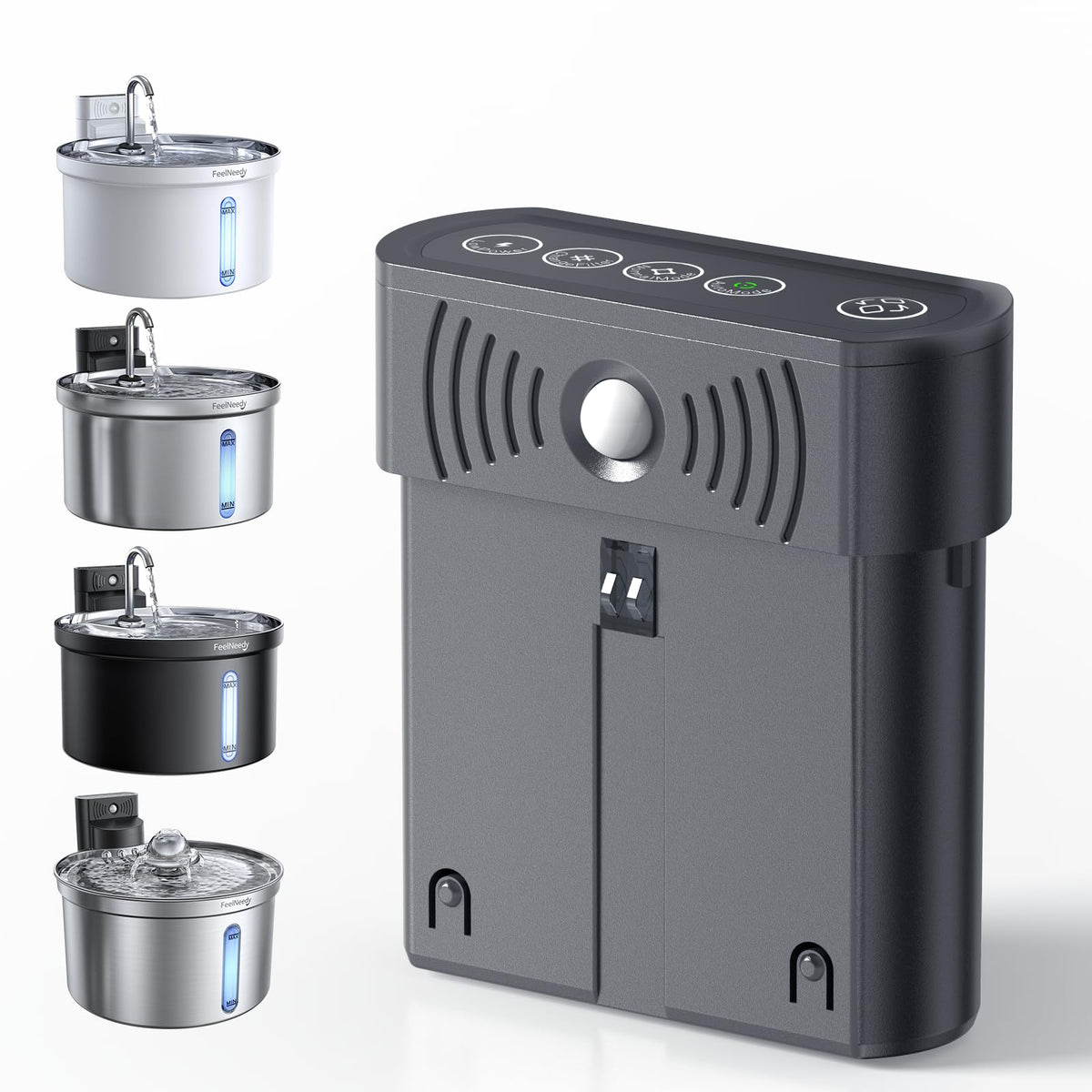 FEELNEEDY replacement controller for wireless battery for extended pet hydration.