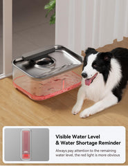 FEELNEEDY wide and deep drinking area supports shared hydration for multiple pets.