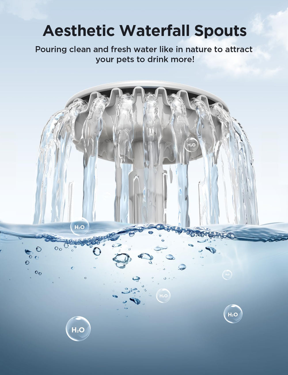 FEELNEEDY four-layer filtration system helps keep water clearer for pets.