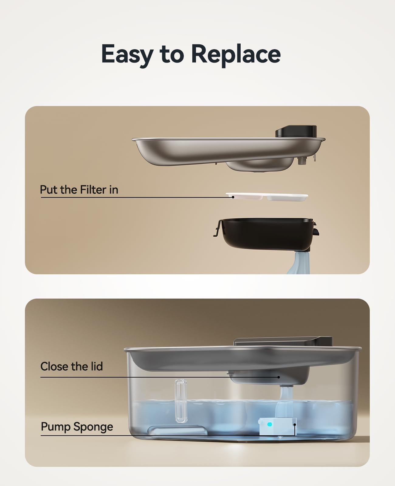Close-up of the four-layer FEELNEEDY filter materials