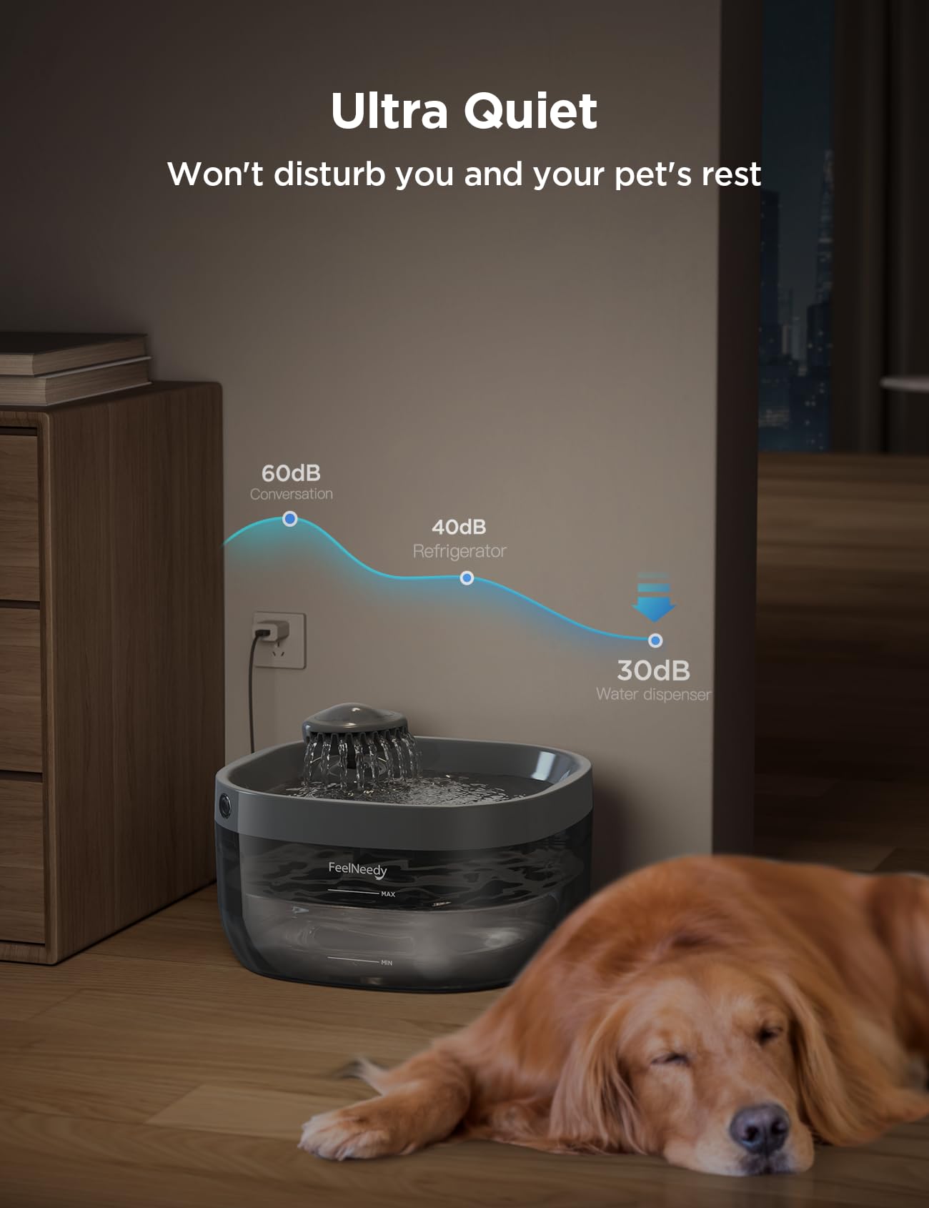 FEELNEEDY large-capacity dispenser reduces refill frequency.