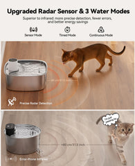 FEELNEEDY sensor activation with pet approaching for convenient hydration