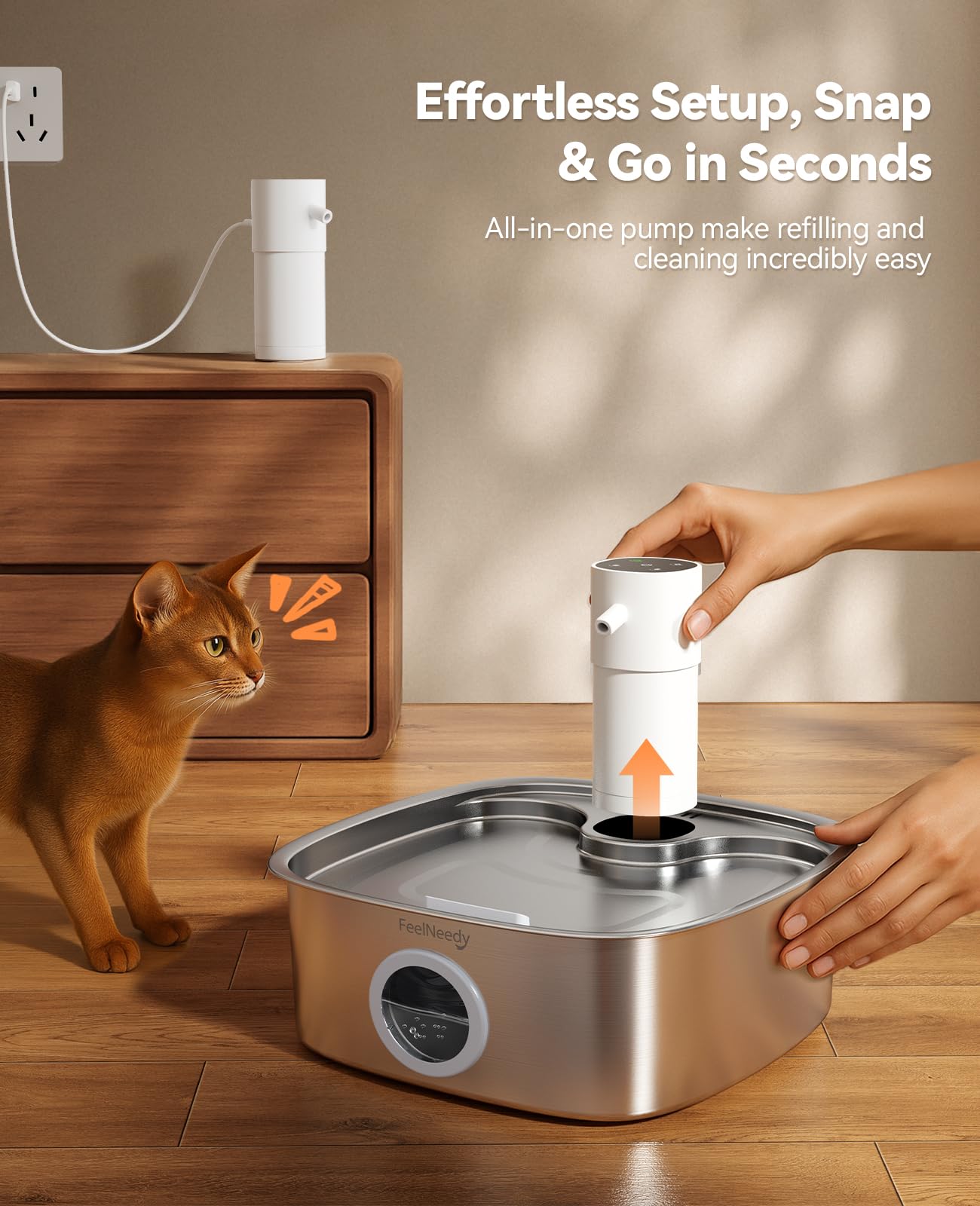 FEELNEEDY stainless steel body for safer, easier cleaning