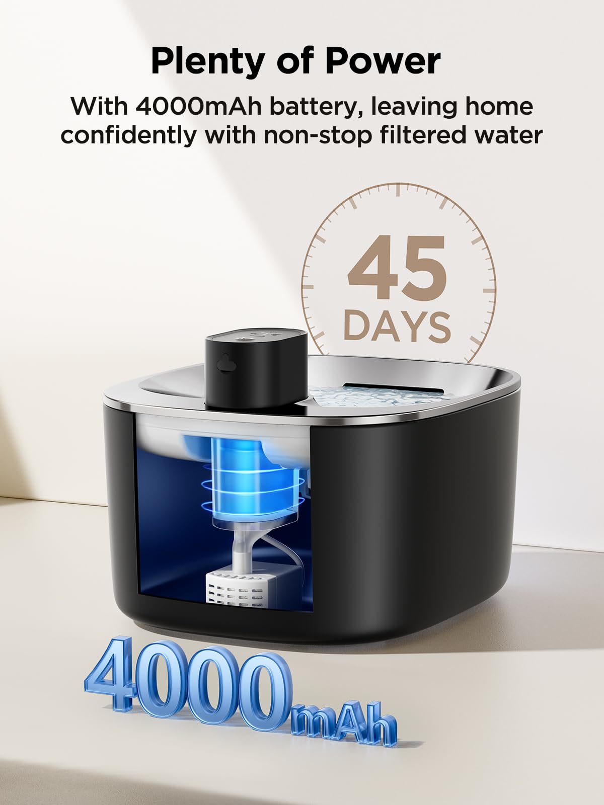 FEELNEEDY stainless steel water tray emphasizes hygiene and easy cleaning.