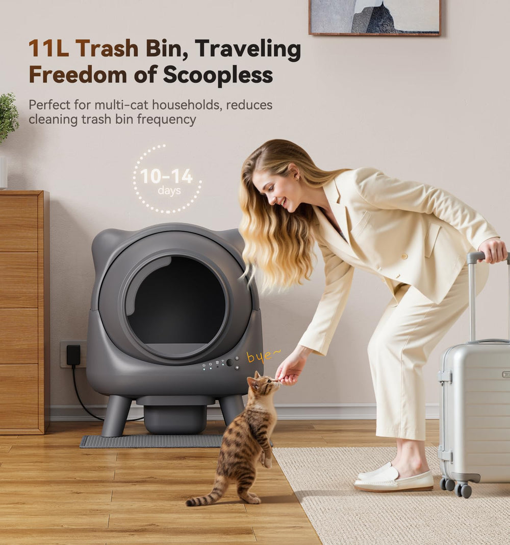 FEELNEEDY three-layer odor mat minimizes waste odors.