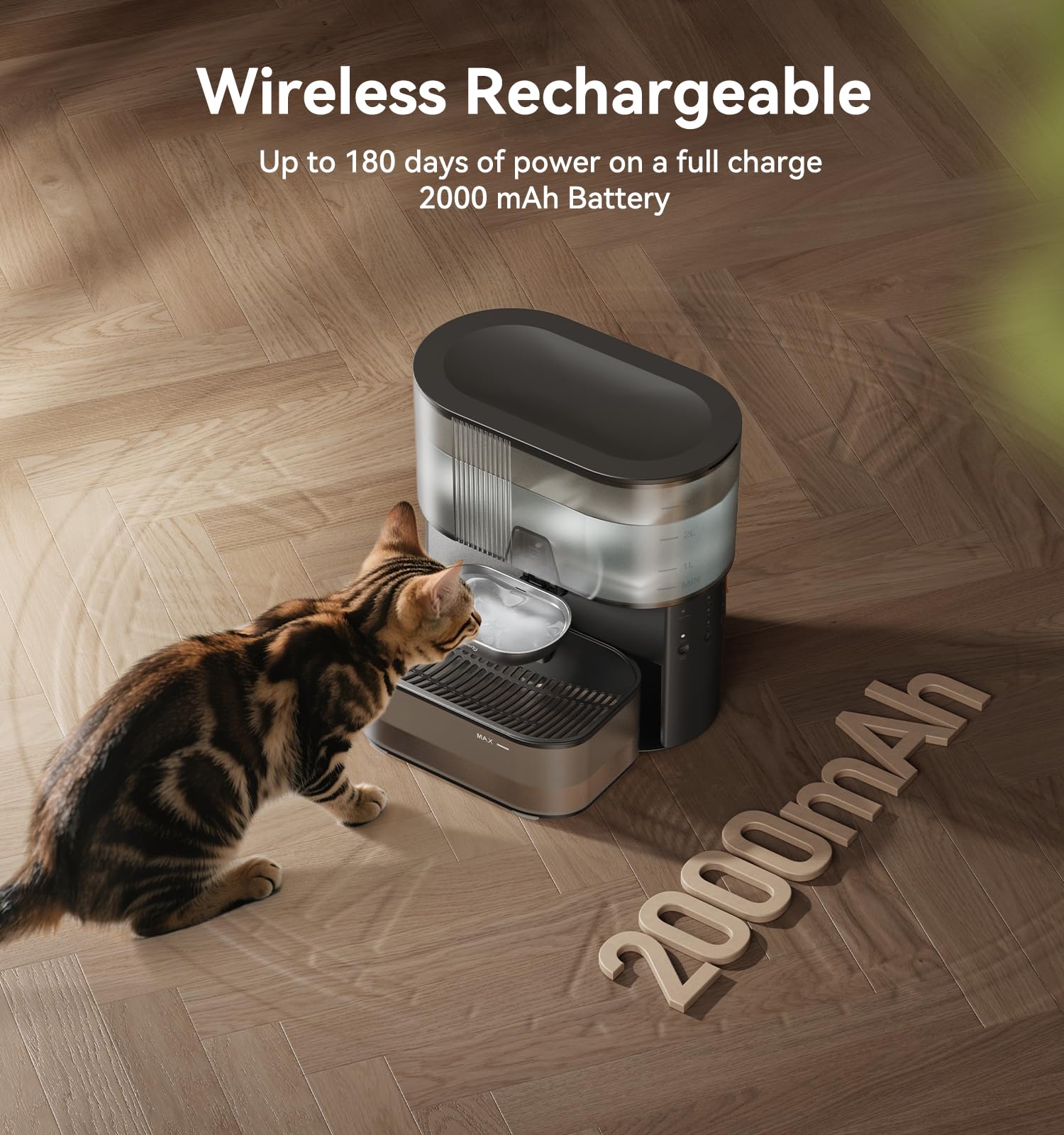 FEELNEEDY USB-C rechargeable battery enables cordless use.