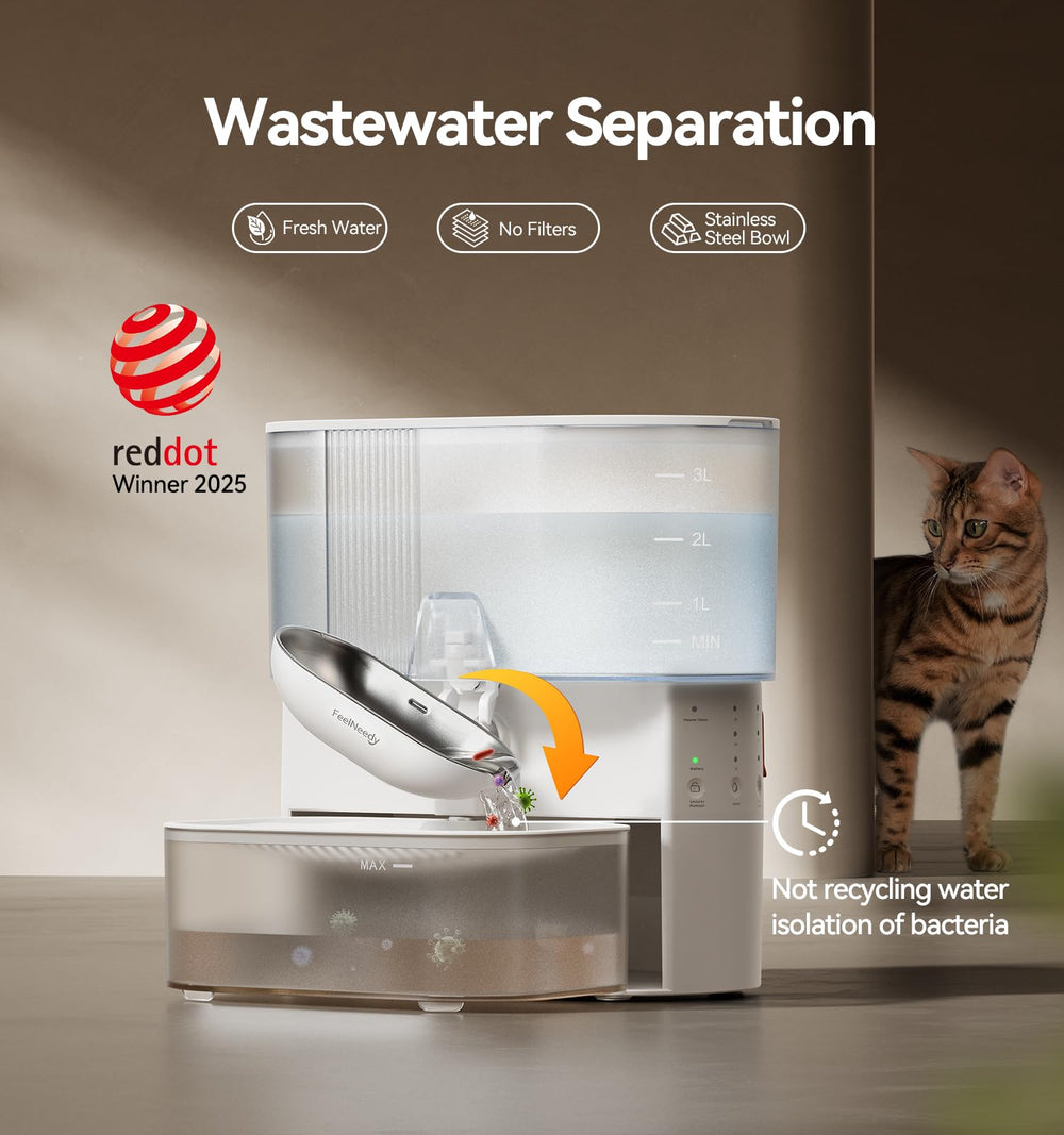 FEELNEEDY fountain top spout delivering easy water flow for pets