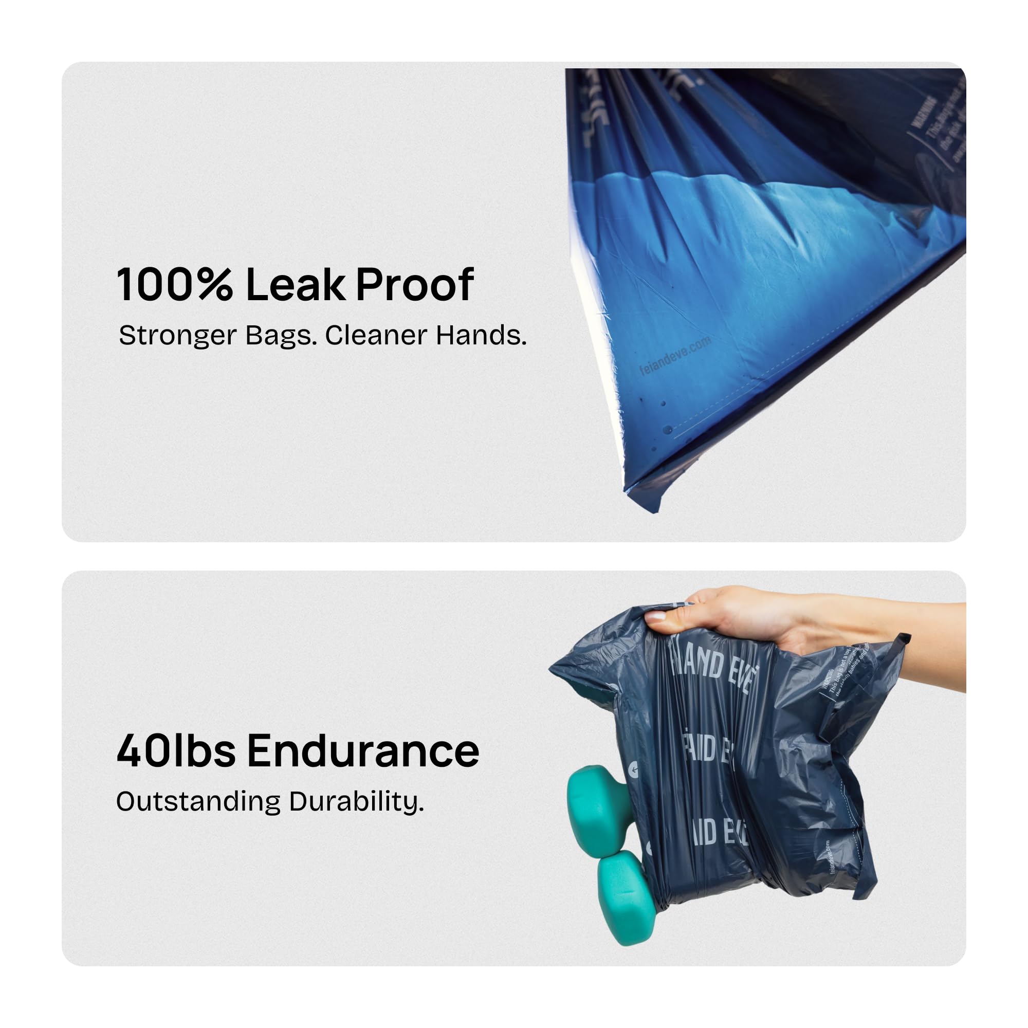 Fei and Eve bags feature crisp perforations for easy tearing, even with gloves.