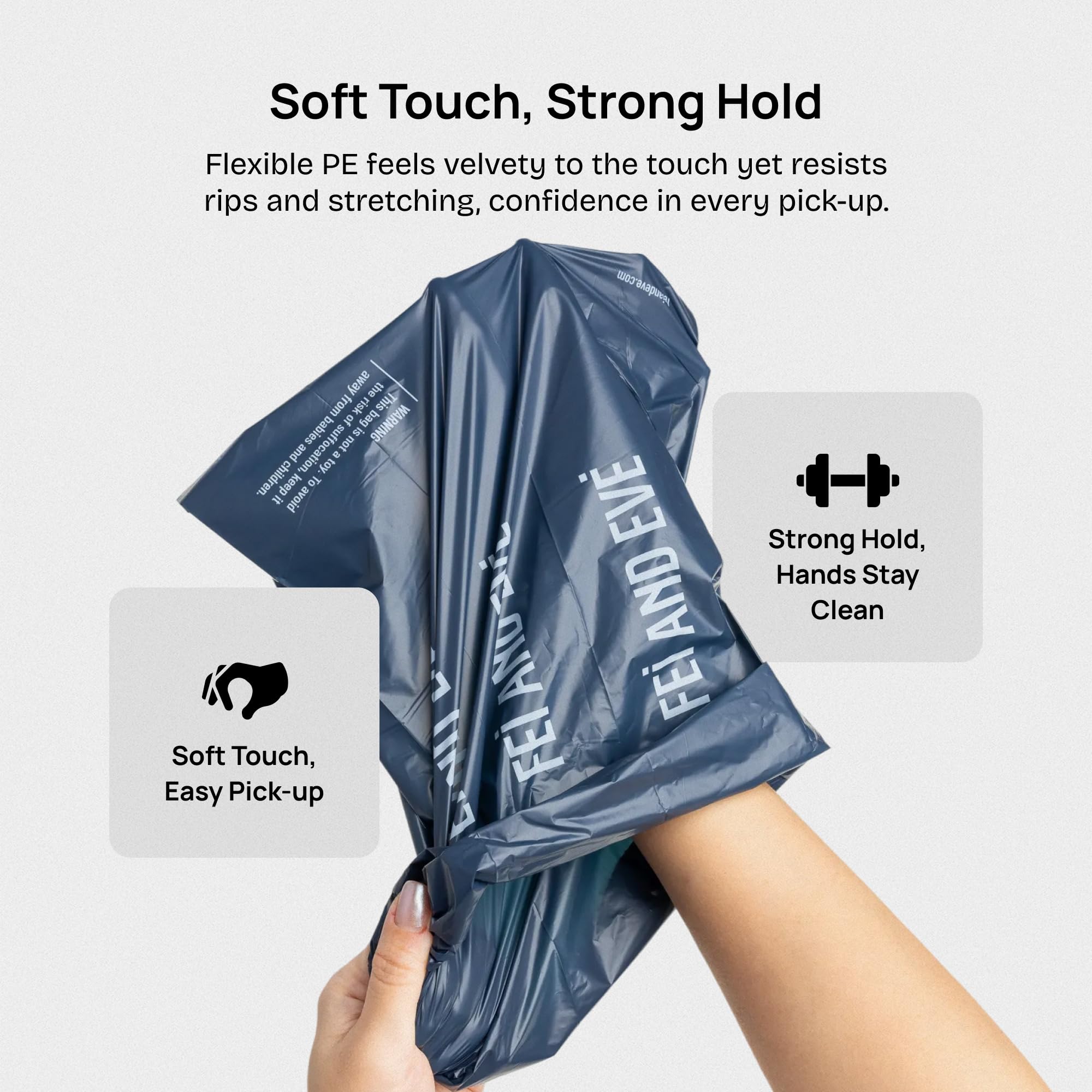 Fei and Eve bags are stretch-resistant for reliable daily use.