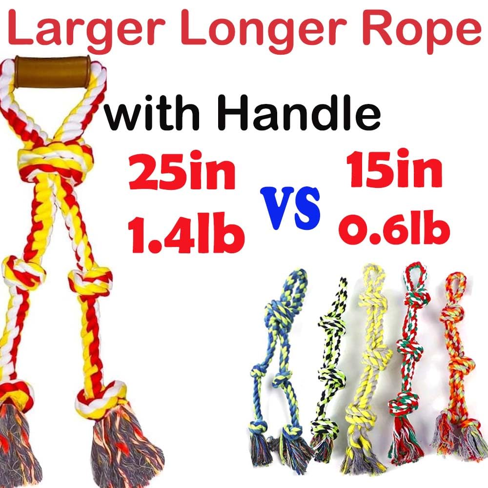 Fejapa rope toy with two branches for two-dog tug.