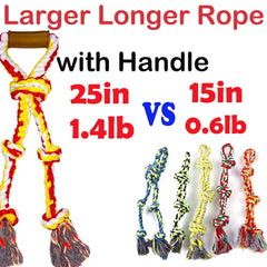 Fejapa rope toy with two branches for two-dog tug.