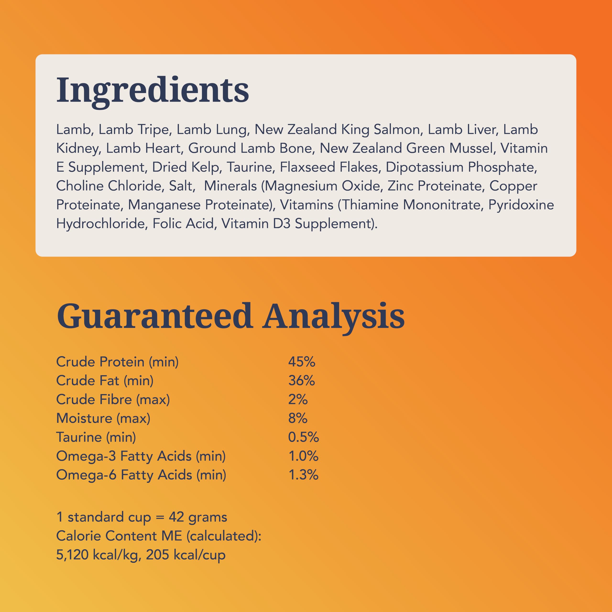 Feline Natural 11-ounce bag suitable for grain-free, high-protein cat meals