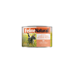 Feline Natural New Zealand canned cat food pack of 12, grain-free, high-meat formula.