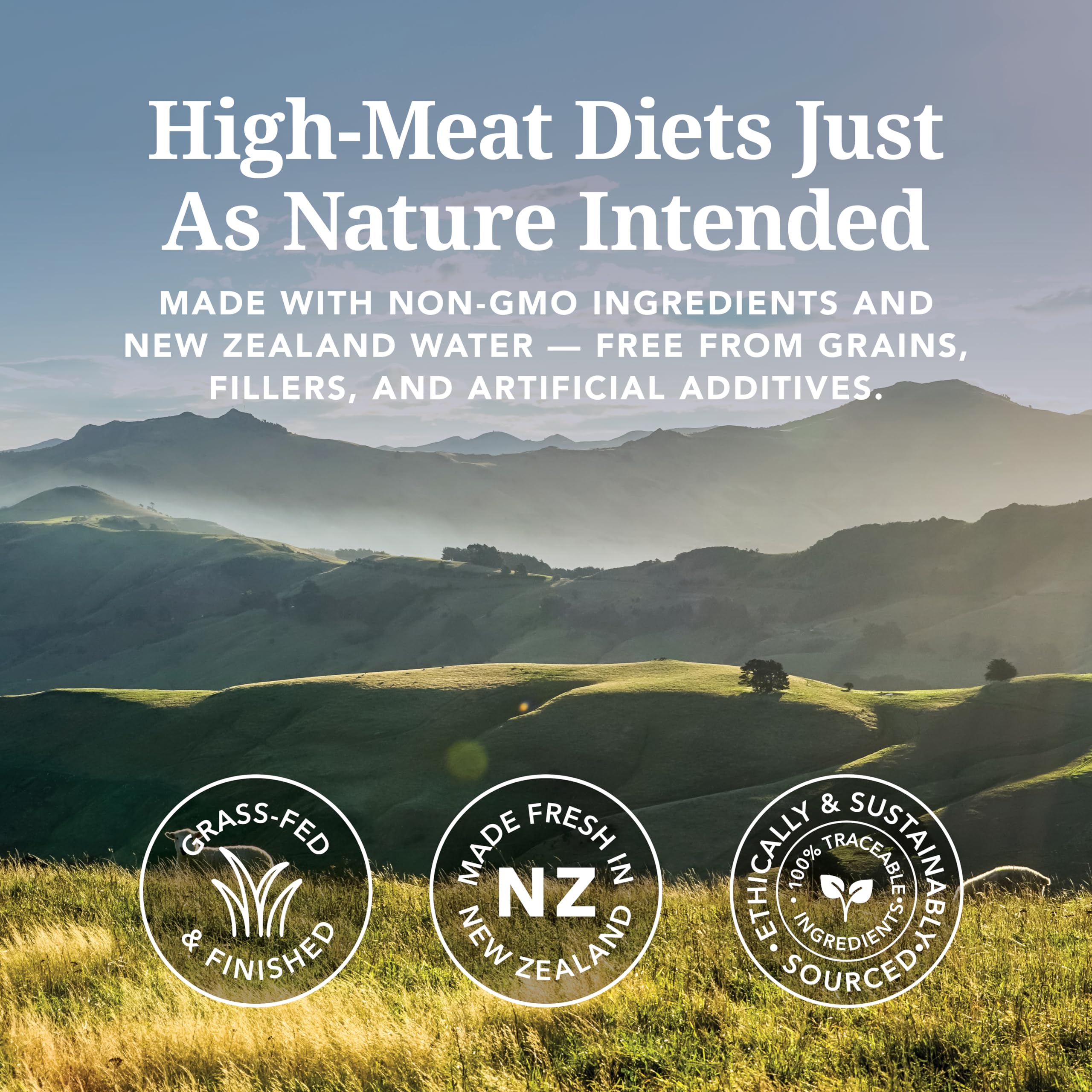 Feline Natural New Zealand Green-Lipped Mussels image highlighting omega-3 content.